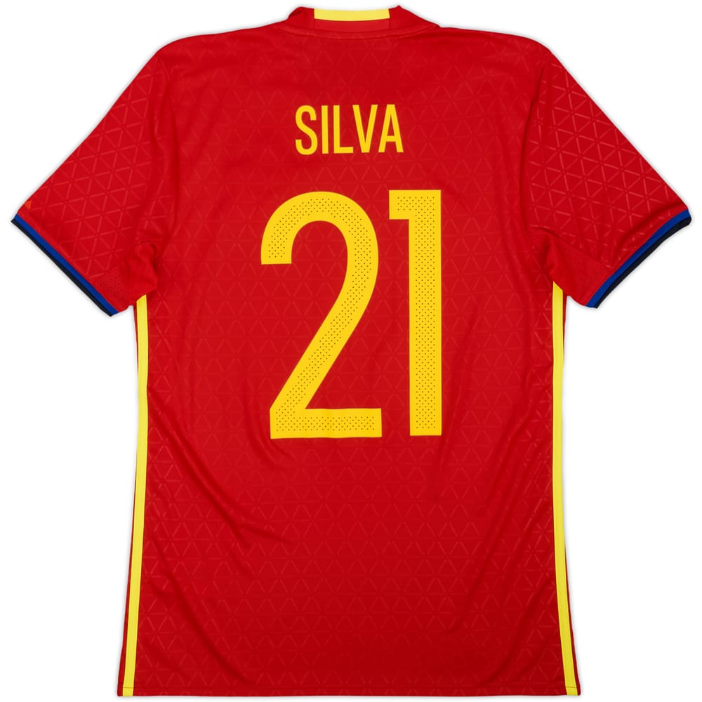 2016-17 Spain Home Shirt Silva #21 (S)