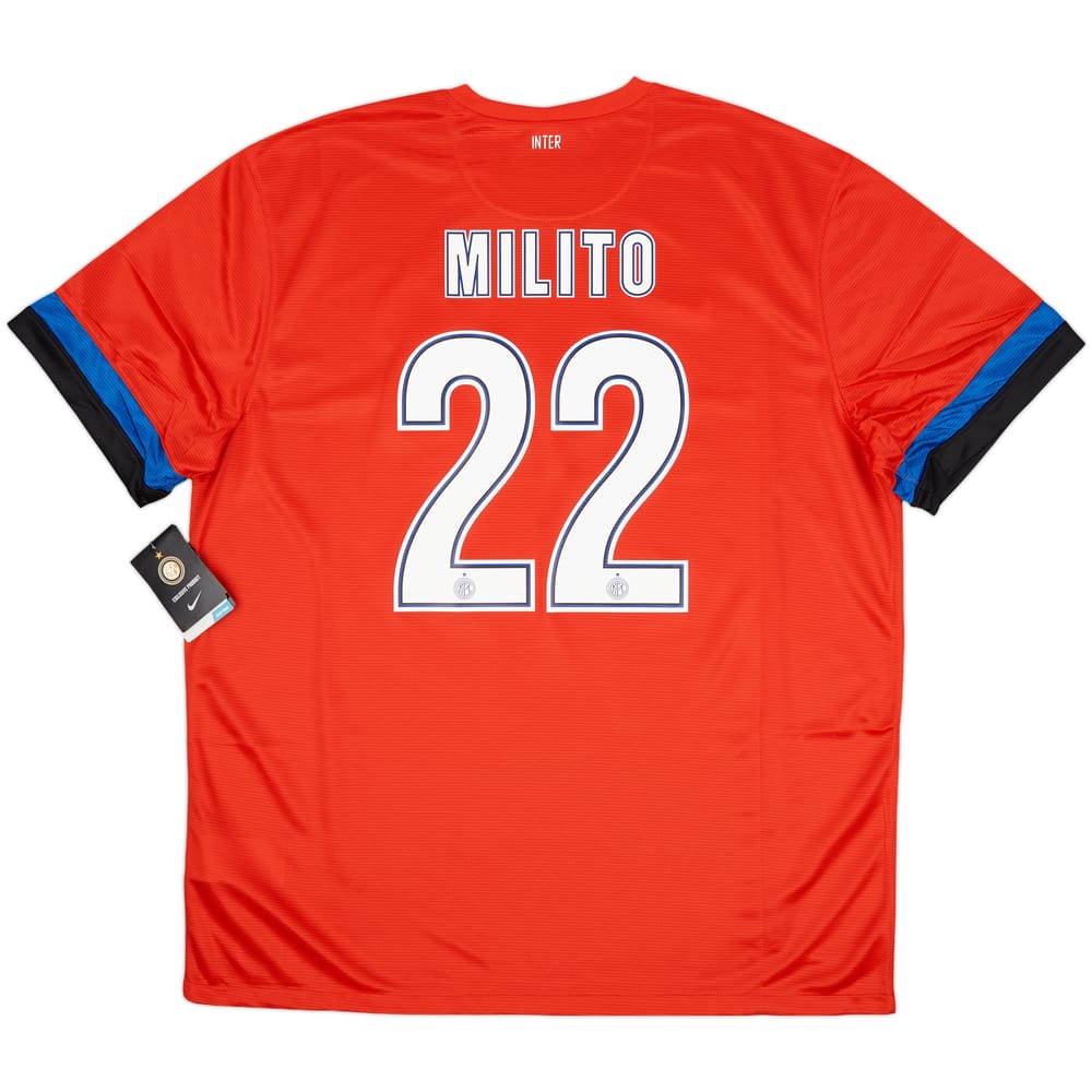 2012-13 Inter Milan Away Shirt Milito #22 (XXL)