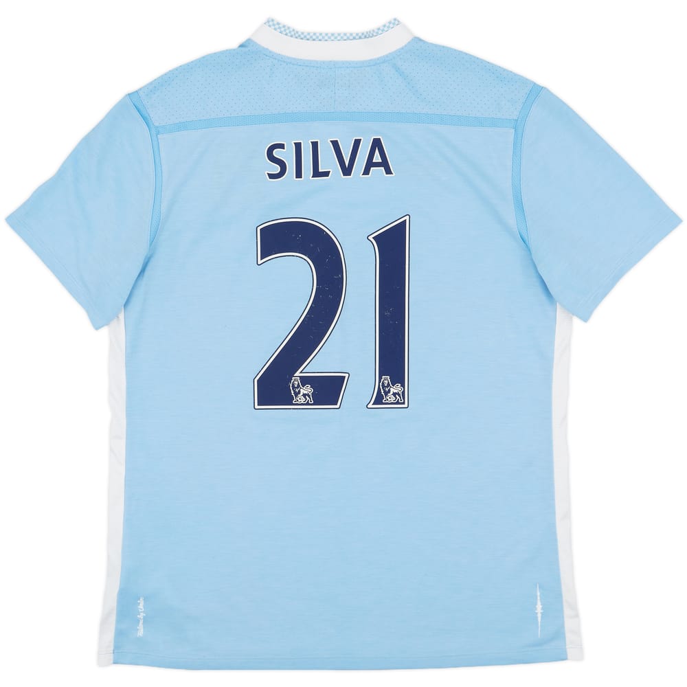 2011-12 Manchester City Home Shirt Silva 21 - 6/10 - (L)