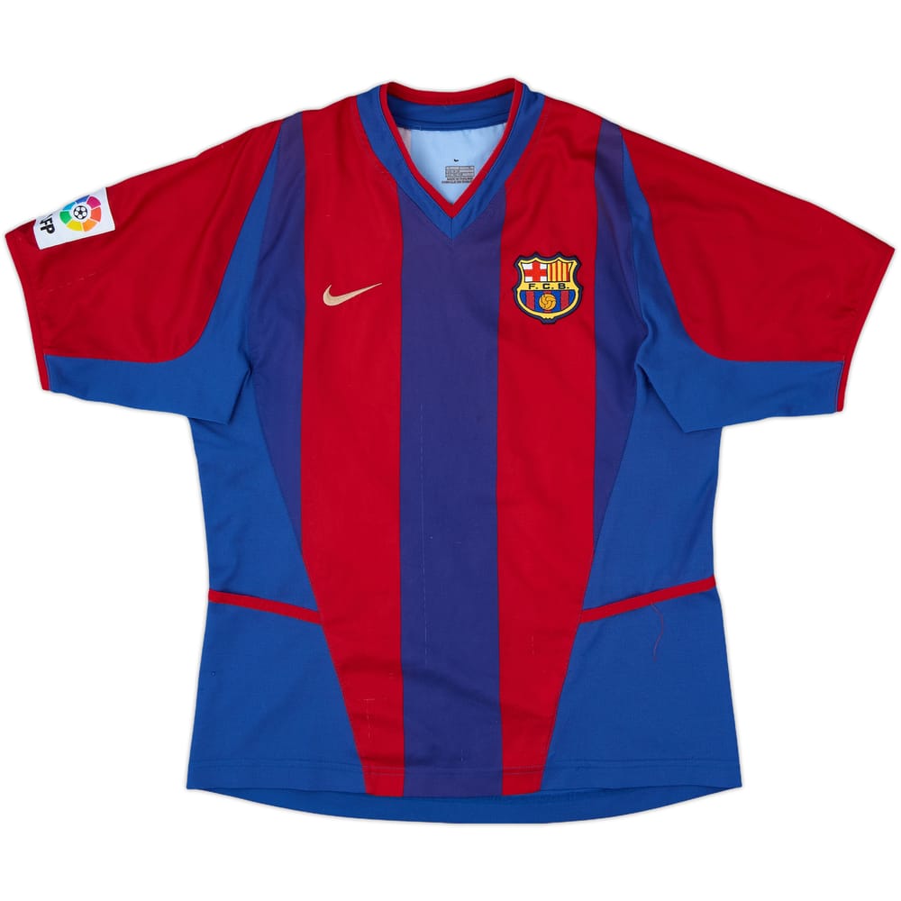2002-03 Barcelona Home Shirt - 5/10 - (L.Boys)