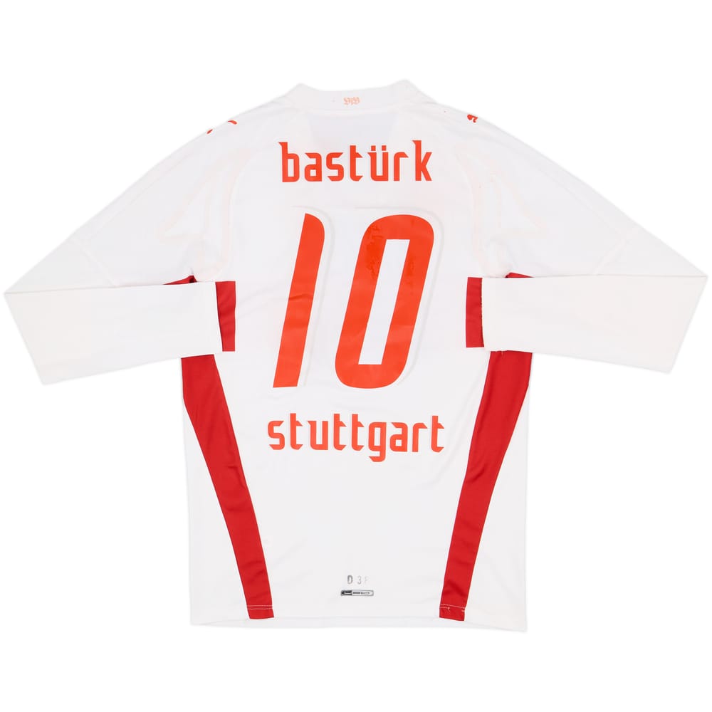 2007-08 Stuttgart Player Issue Home L/S Shirt Basturk #10 - 6/10 - (M)