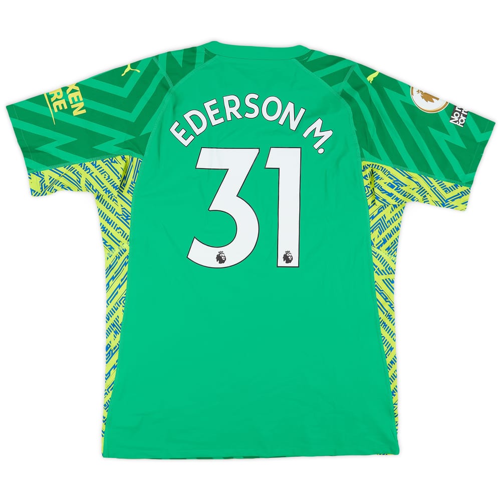 2022-23 Manchester City Match Issue GK Shirt Ederson M. #31