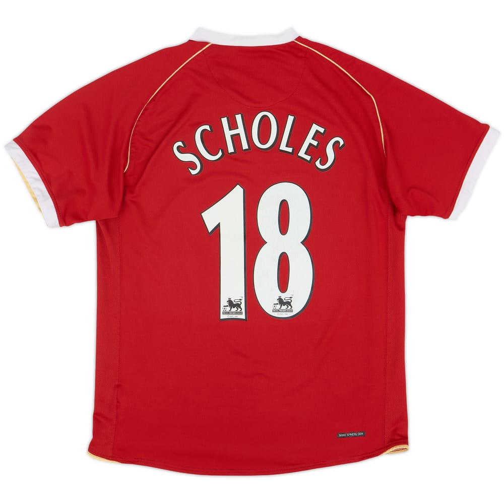 2006-07 Manchester United Local Camiseta Scholes #18 - 7/10 - (M)