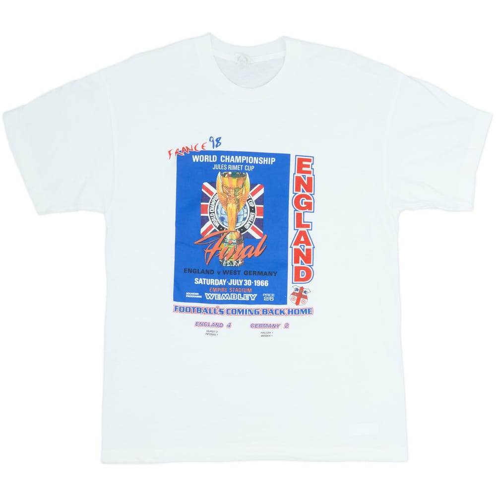 1998 England France 98 Graphic Tee - 8/10 - (L)