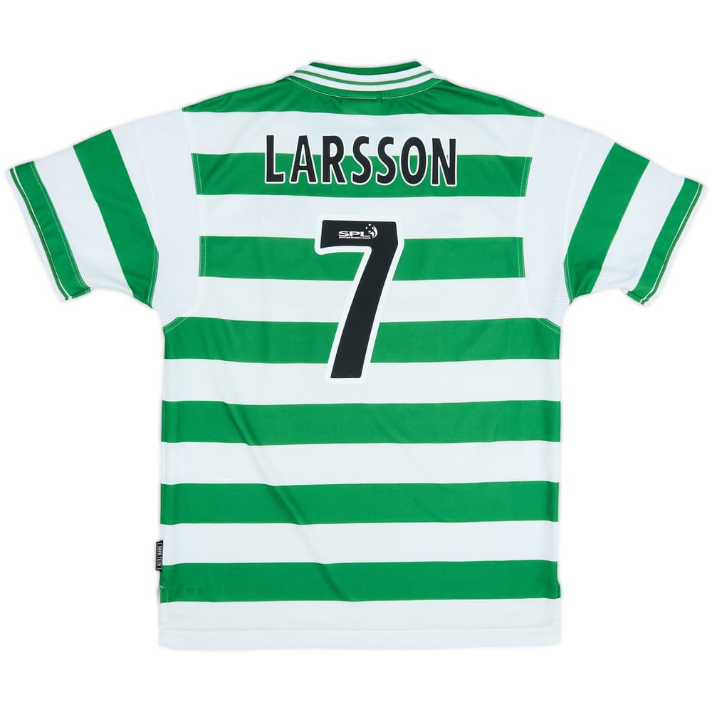 1999-01 Celtic Home Shirt Larsson #7 - 7/10 - (L)