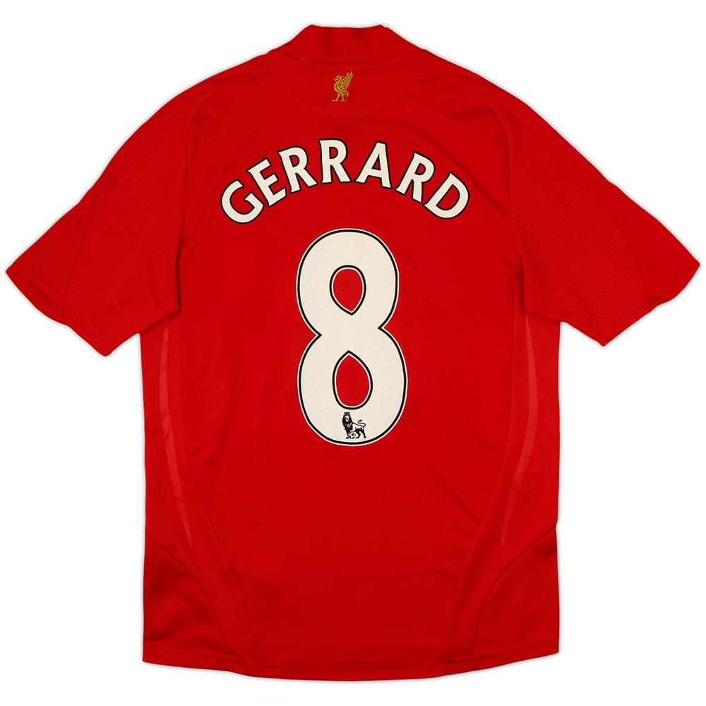 2008-10 Liverpool Home Shirt Gerrard #8 - 8/10 - (S)