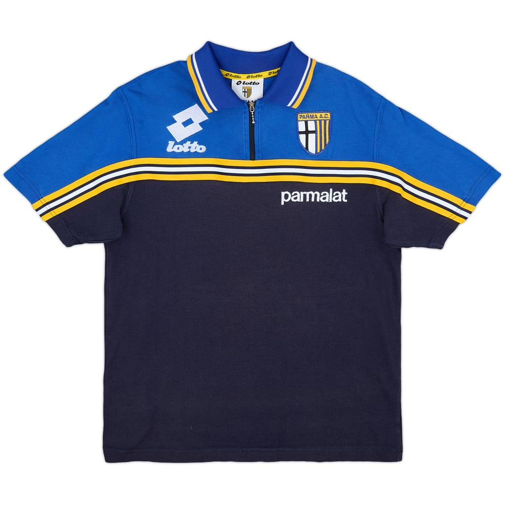 1998-99 Parma Lotto 1/4 Zip Polo Shirt - 6/10 - (XL.Boys)