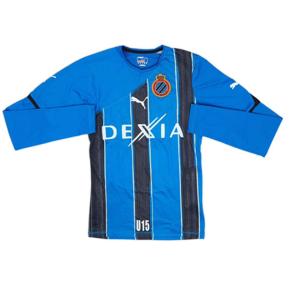 2010-11 Club Brugge Youth Match Issue Home L/S Shirt #17 - 7/10 - (M)
