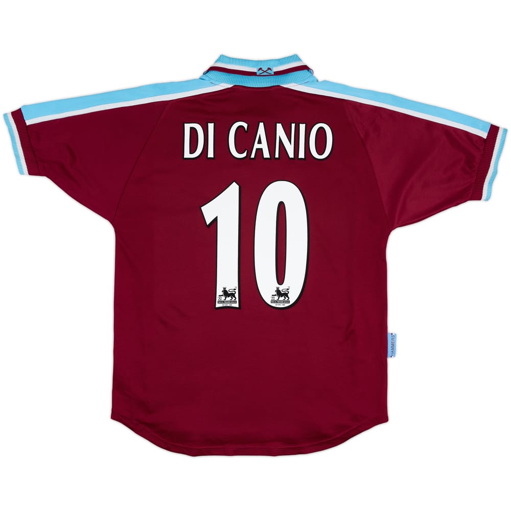 1999-01 West Ham Home Shirt Di Canio #10 - 6/10 - (L)