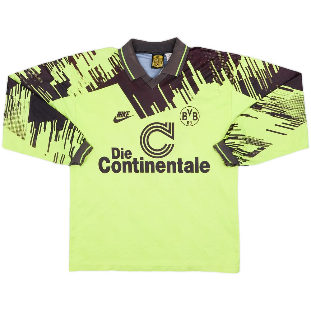 1993-94 Borussia Dortmund Home L/S Shirt - 4/10 - (L)