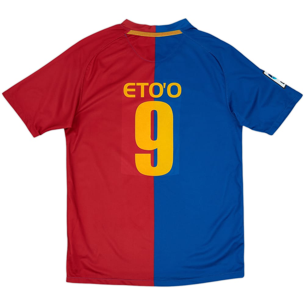 2008-09 Barcelona Home Shirt Eto'o #9 - 7/10 - (15-16 Years)