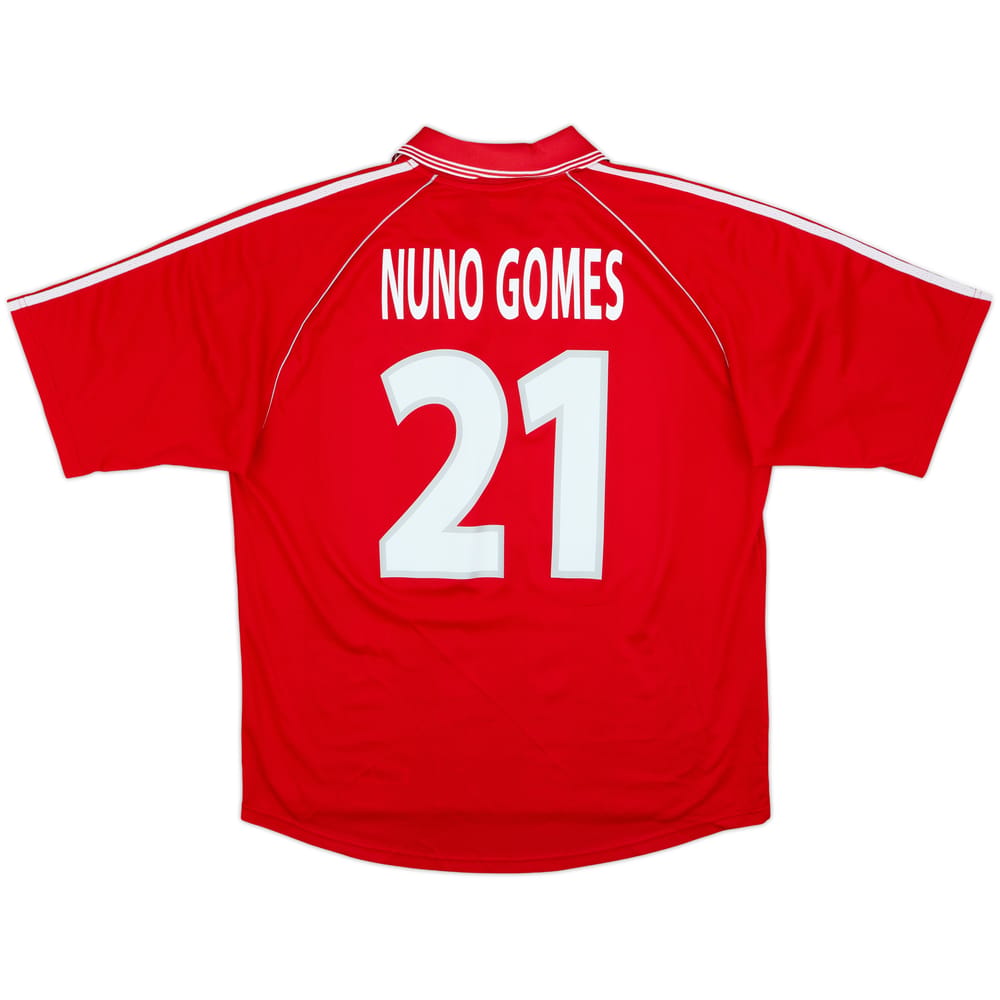 1998-99 Benfica Home Shirt Nuno Gomes #21 - 8/10 - (XL)