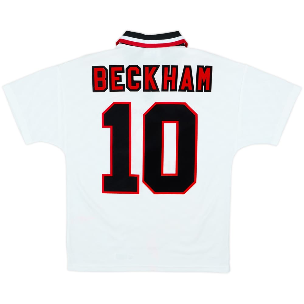 1996-97 Manchester United Away Shirt Beckham #10 - 8/10 - (Y)