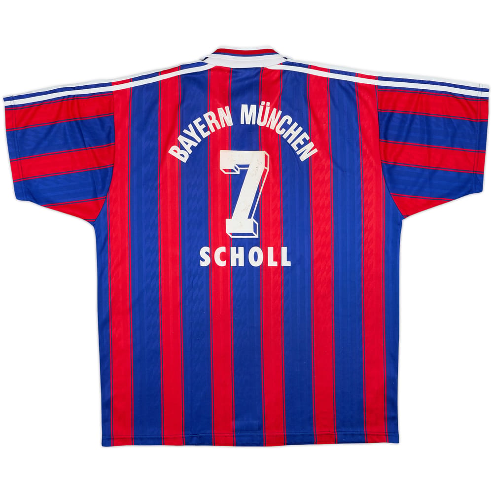1995-97 Bayern Munich Home Shirt Scholl #7 - 7/10 - (XL)