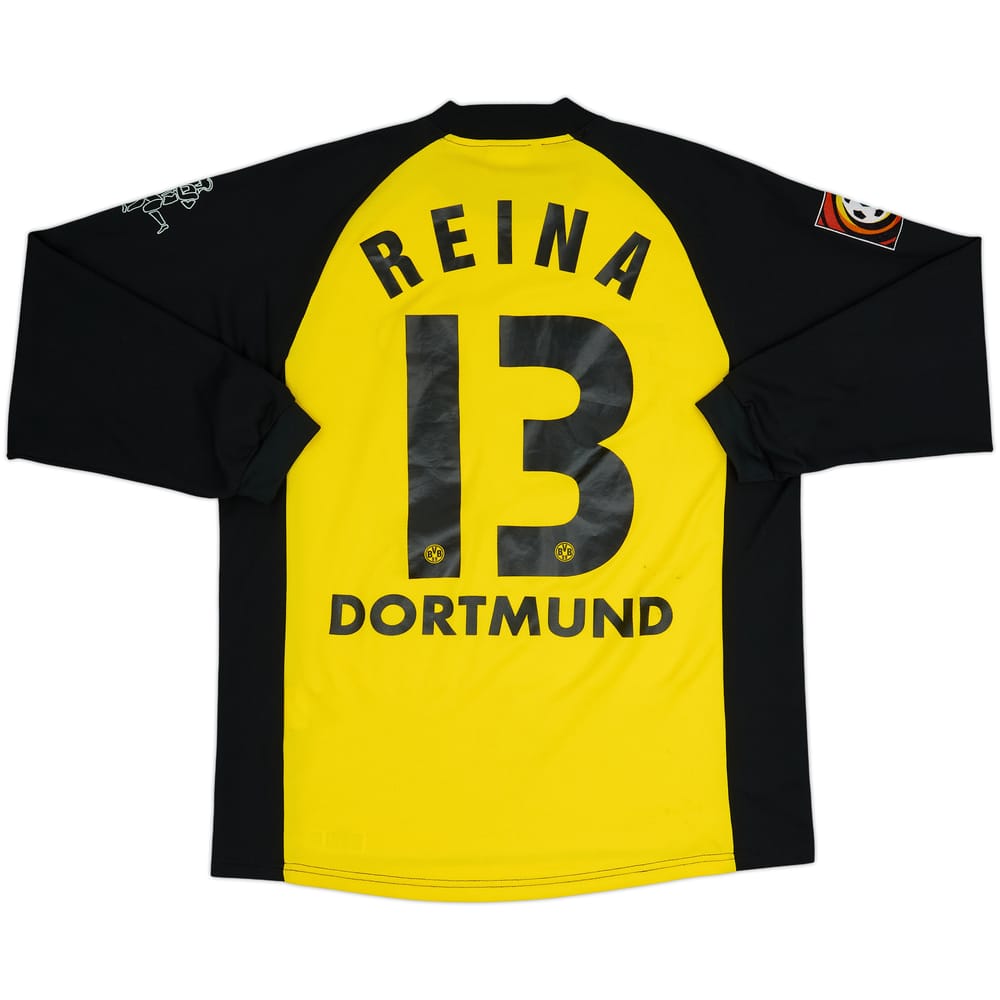 2001-02 Borussia Dortmund Home L/S Shirt Reina #13 - 4/10 - (M)