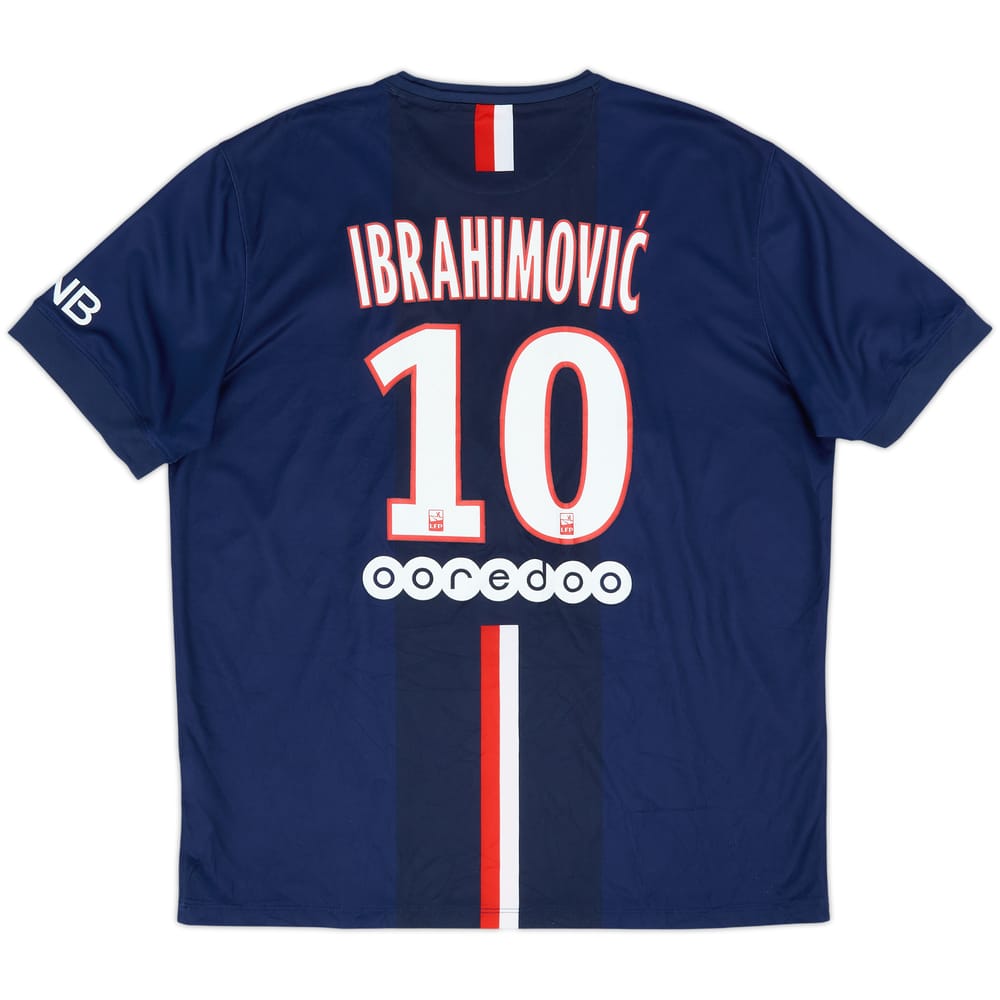 2014-15 Paris Saint-Germain Home Shirt Ibrahimovic #10 - 6/10 - (XL)