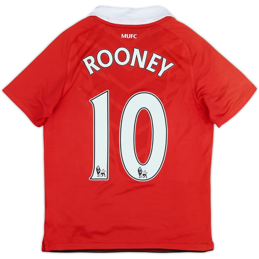 2010-11 Manchester United Home Shirt Rooney #10 - 8/10 - (11-12 Years)