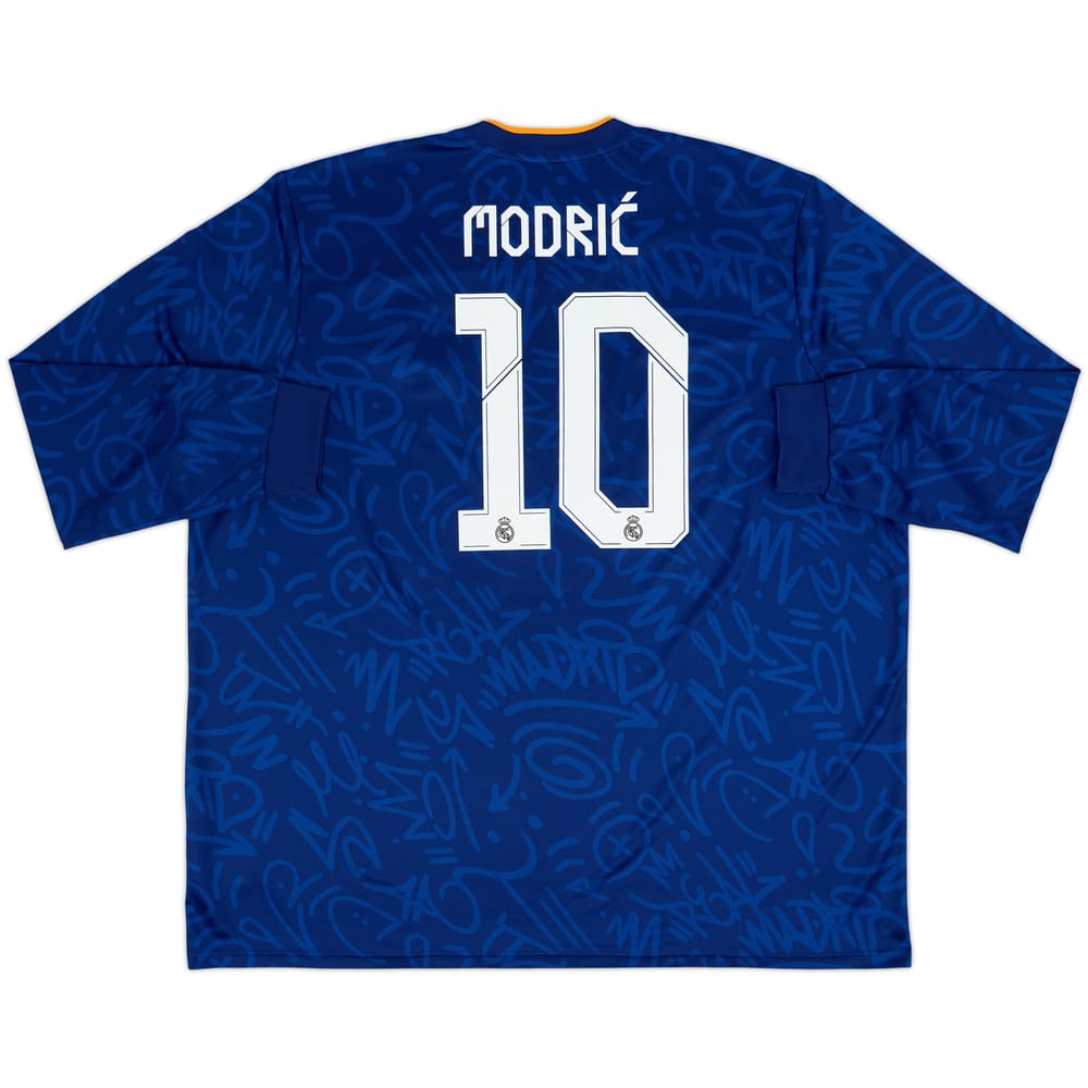 2021-22 Real Madrid Away L/S Shirt Modric #10 - 9/10 - (3XL)
