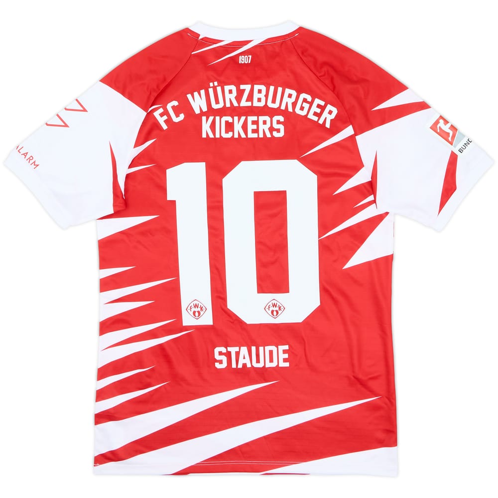 2020-21 Wurzburger Kickers Home Shirt Staude #10 - 9/10 - (M)