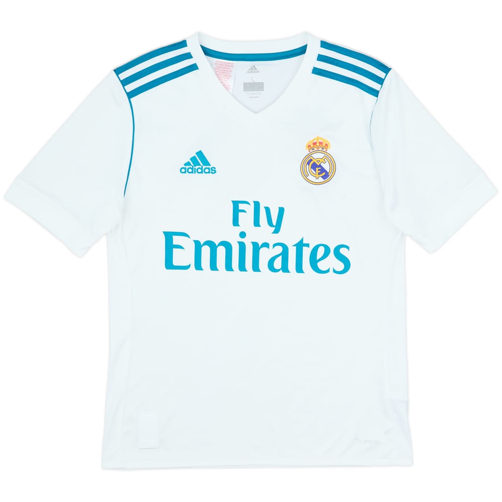 2017-18 Real Madrid Home Shirt - 8/10 - (L.Boys)