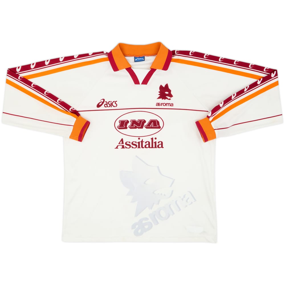 1995-96 Roma Away L/S Shirt - 7/10 - (XL.Boys)