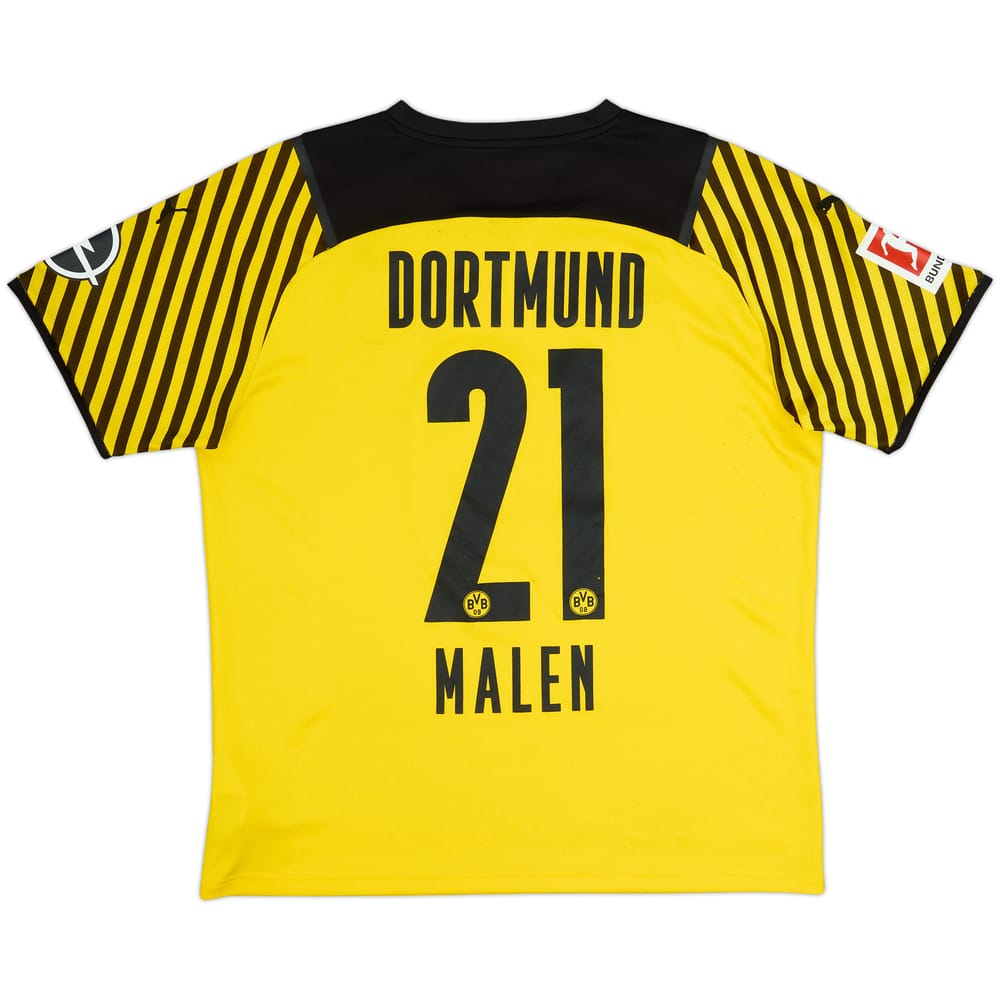 2021-22 Borussia Dortmund Home Shirt Malen #21 - 7/10 - (L)