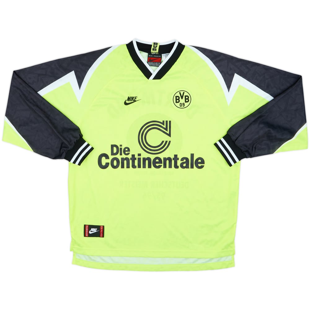 1995-96 Borussia Dortmund 'Deutscher Meister' Home L/S Shirt - 10/10 - (XL)