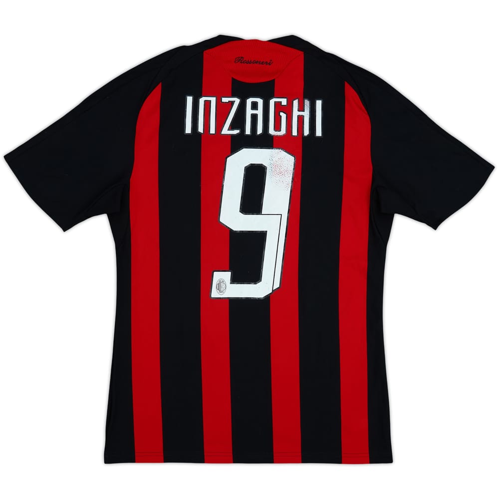 2008-09 AC Milan Home Shirt Inzaghi #9 - 5/10 - (S)