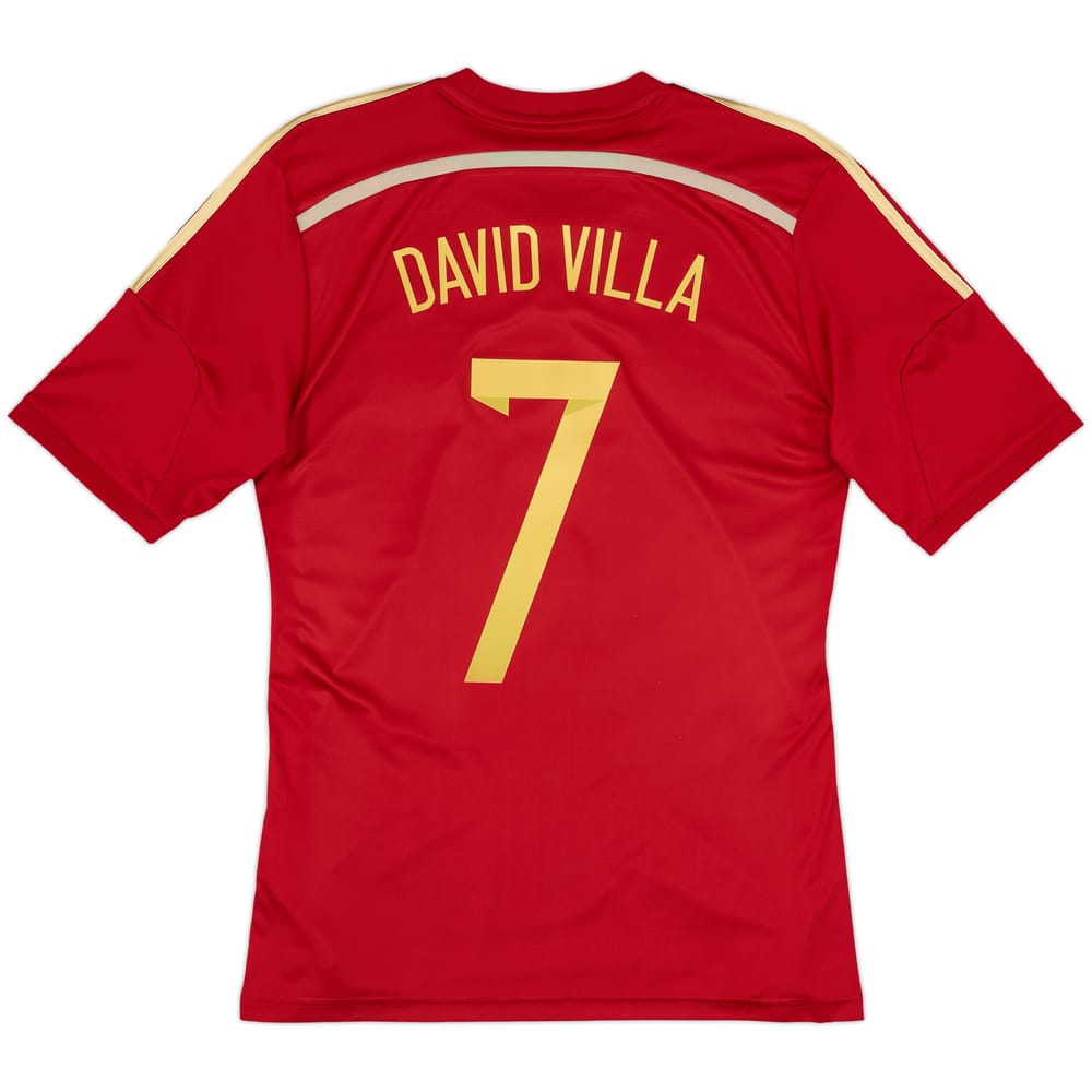 2013-15 Spain Home Shirt David Villa #7 - 6/10 - (M)