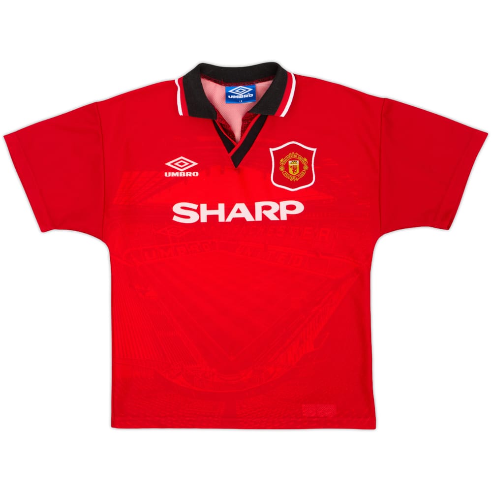 1994-96 Manchester United Home Shirt - 9/10 - (13-14 Years)