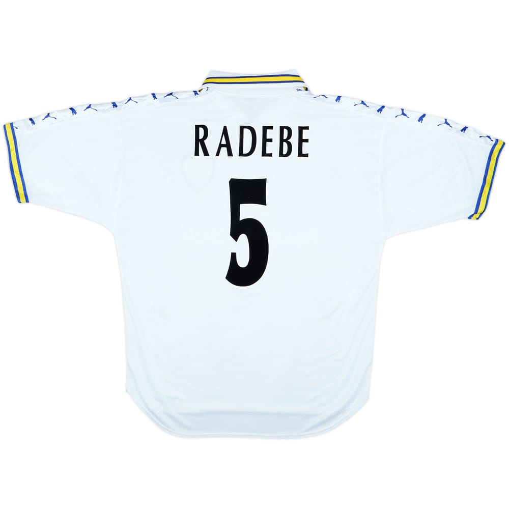 1998-00 Leeds United Home Shirt Radebe #5 - 9/10 - (L)