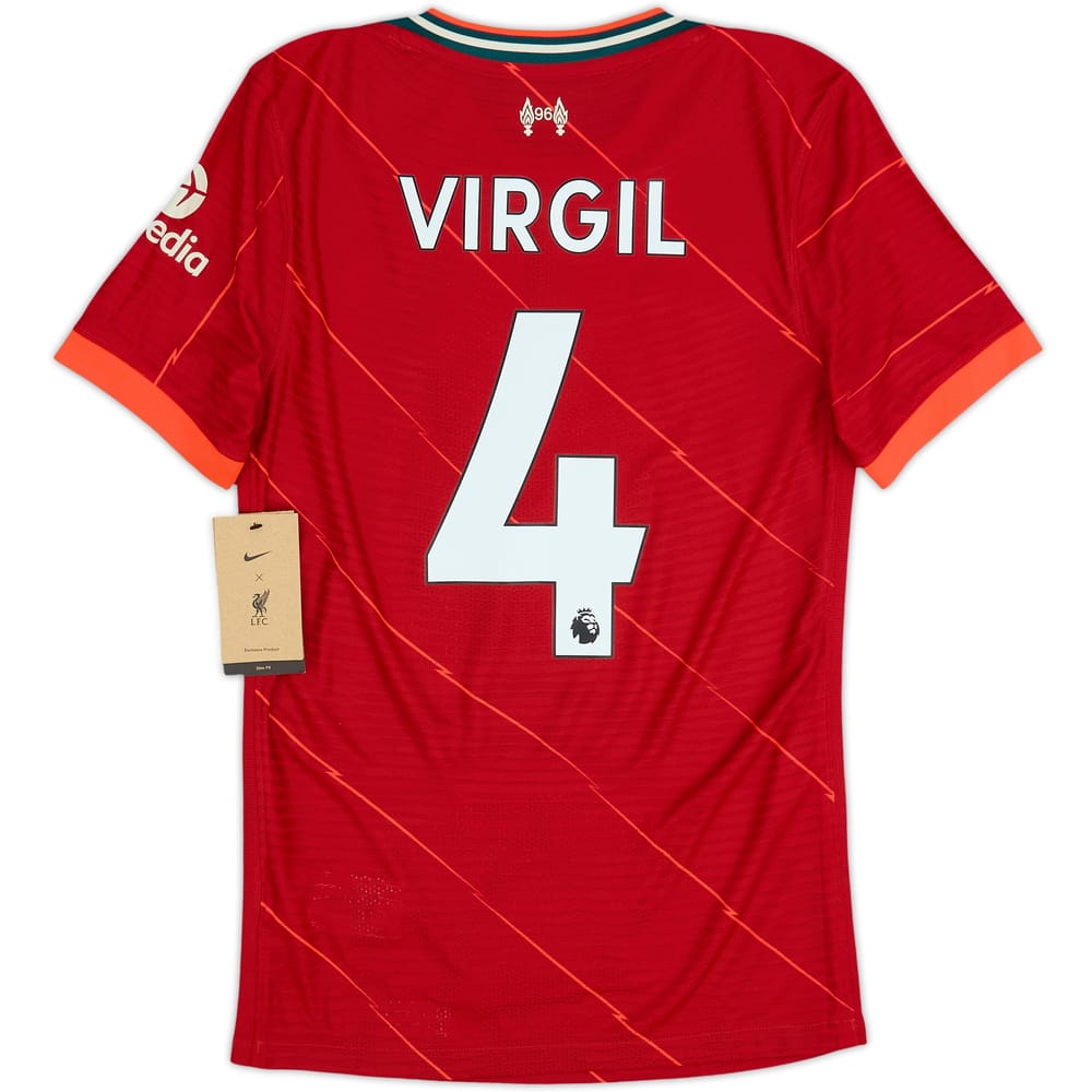 2021-22 Liverpool Authentic Home Shirt Virgil #4 (XS)