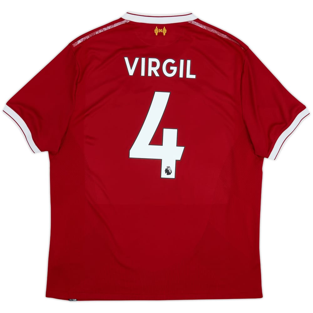2017-18 Liverpool 125 Years Home Shirt Virgil #4 - 5/10 - (XL)