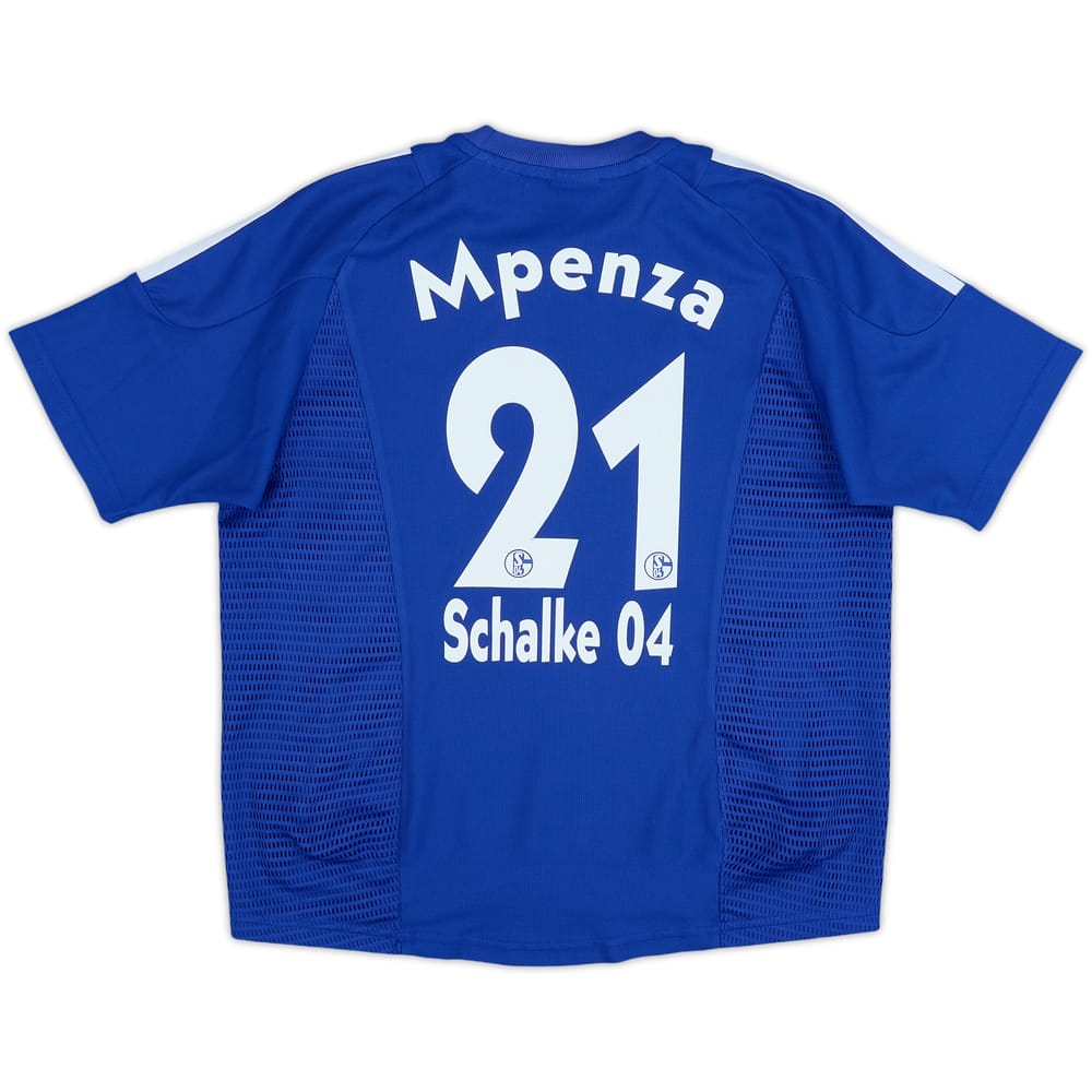 2002-04 Schalke Home Shirt Mpenza #21 - 7/10 - (L.Boys)