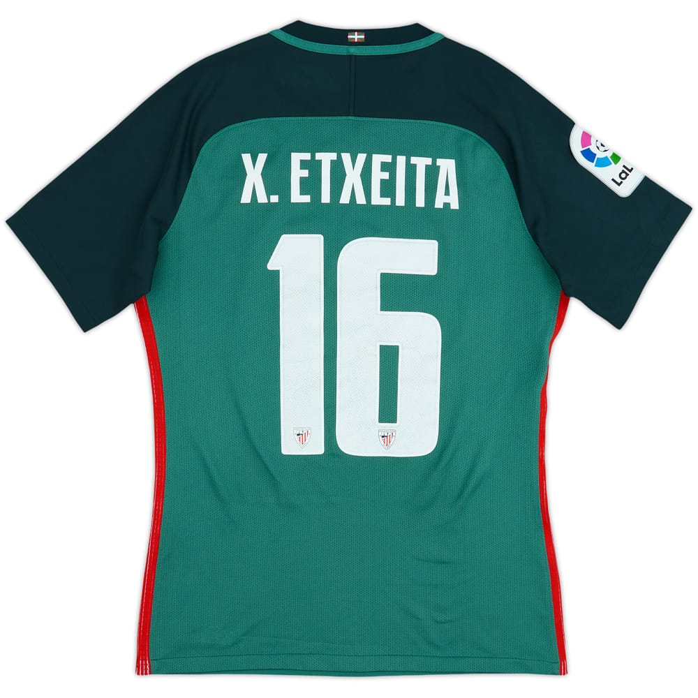 2016-17 Athletic Bilbao Player Issue Away Shirt X.Etxeita #16 - 6/10 - (M)