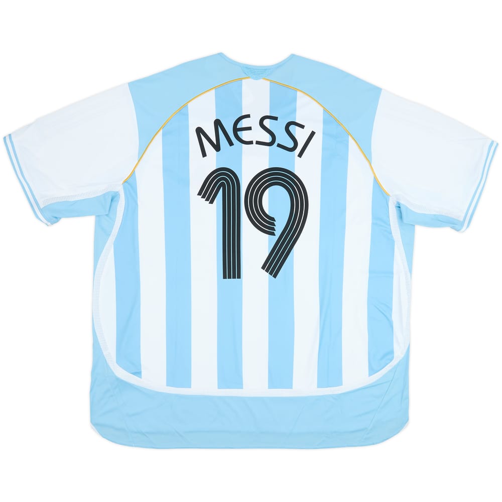 2006 Argentina adidas Reissue Home Shirt Messi #19 (3XL)