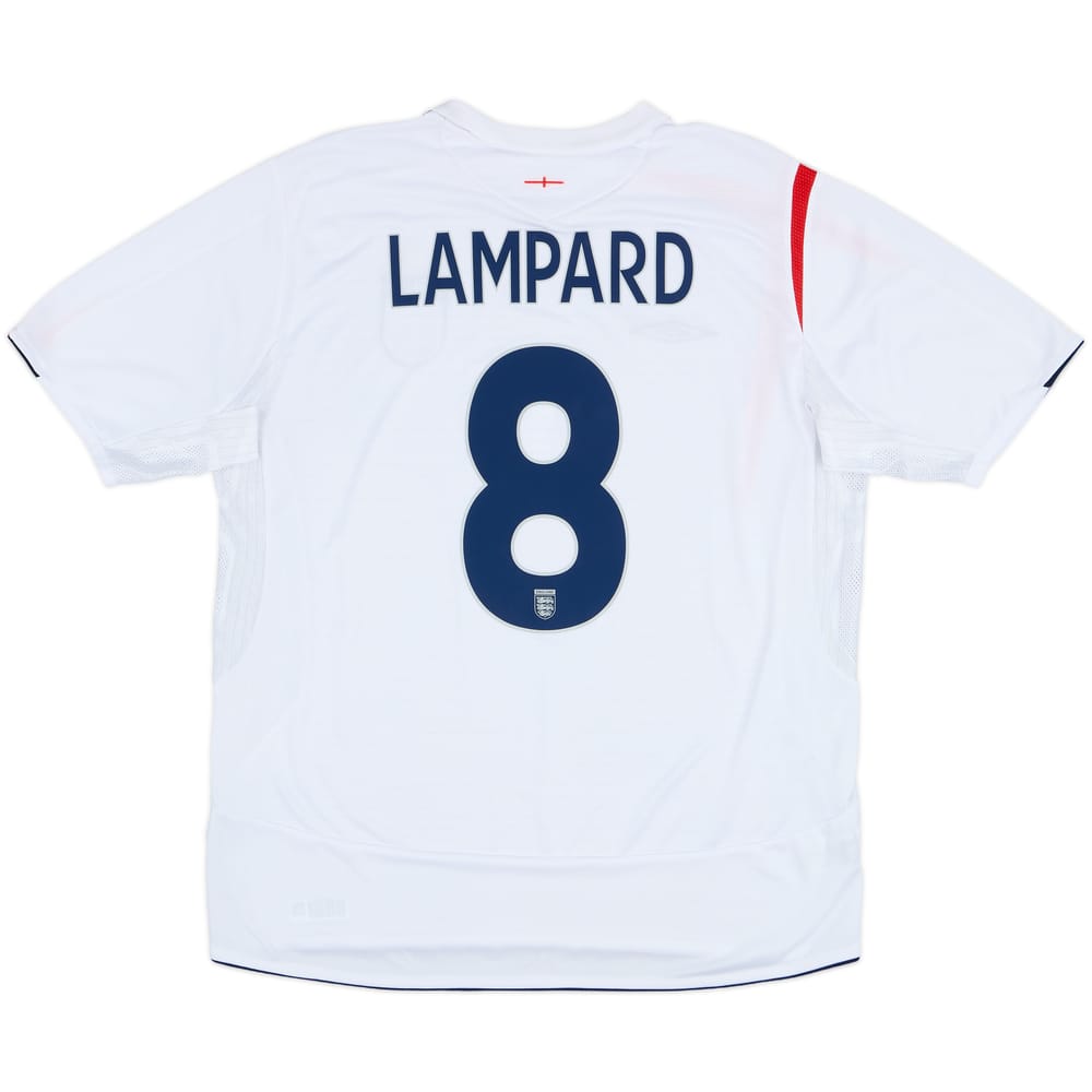 2005-07 England Home Shirt Lampard #8 - 6/10 - (XL)