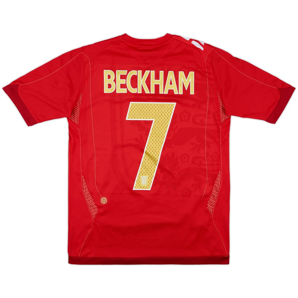 2006-08 England Away Shirt Beckham #7 - 9/10 - (XL.Boys)