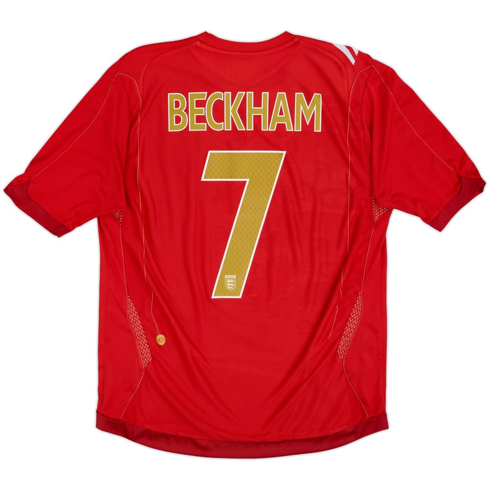 2006-08 England Away Shirt Beckham #7 - 7/10 - (L)