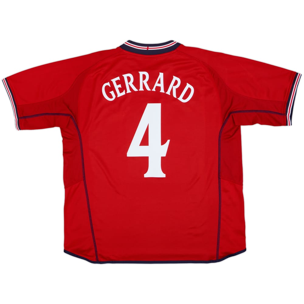 2002-04 England Away Shirt Gerrard #4 - 7/10 - (XL)
