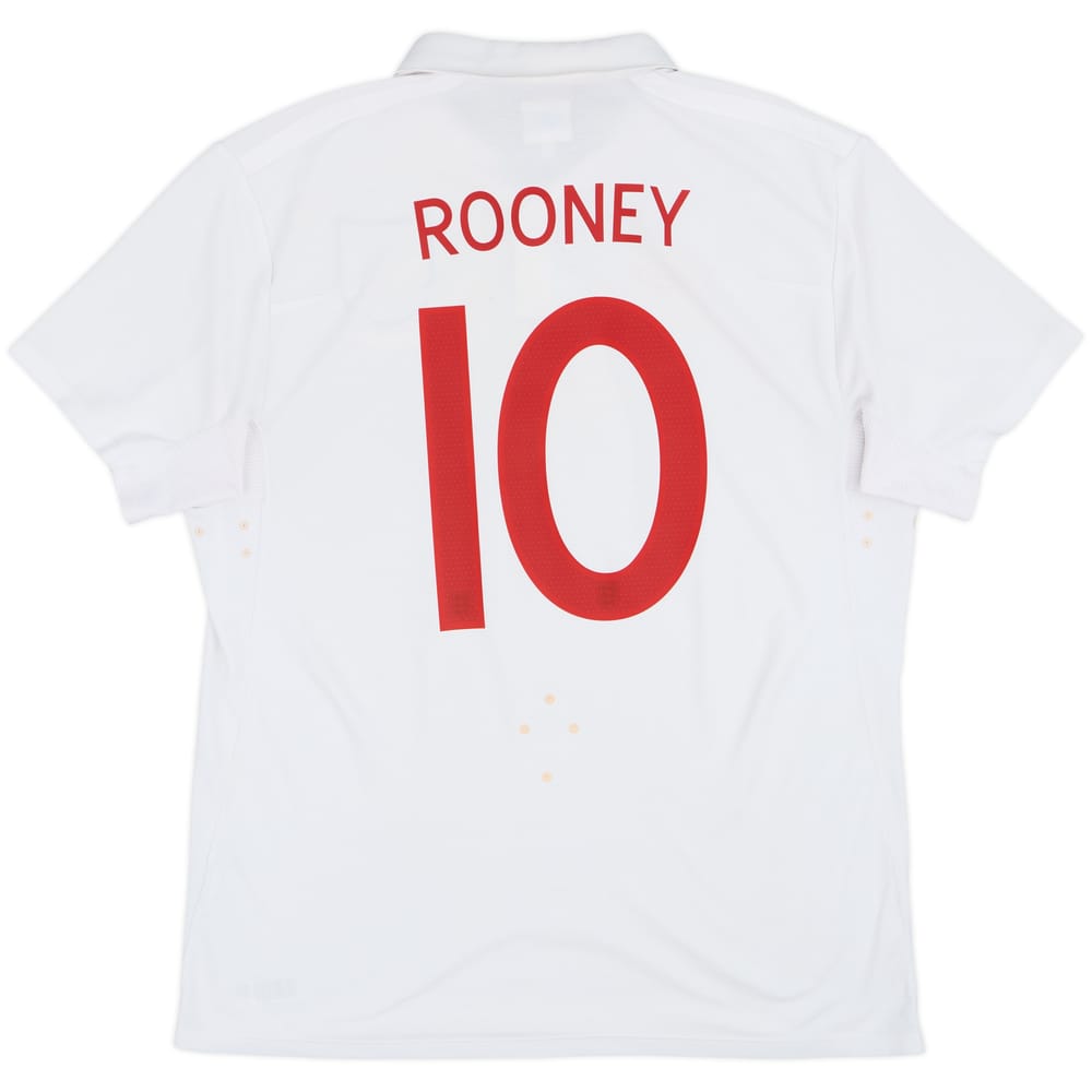 2009-10 England 'World Cup South Africa 2010' Home Shirt Rooney #10 - 6/10 - (L)
