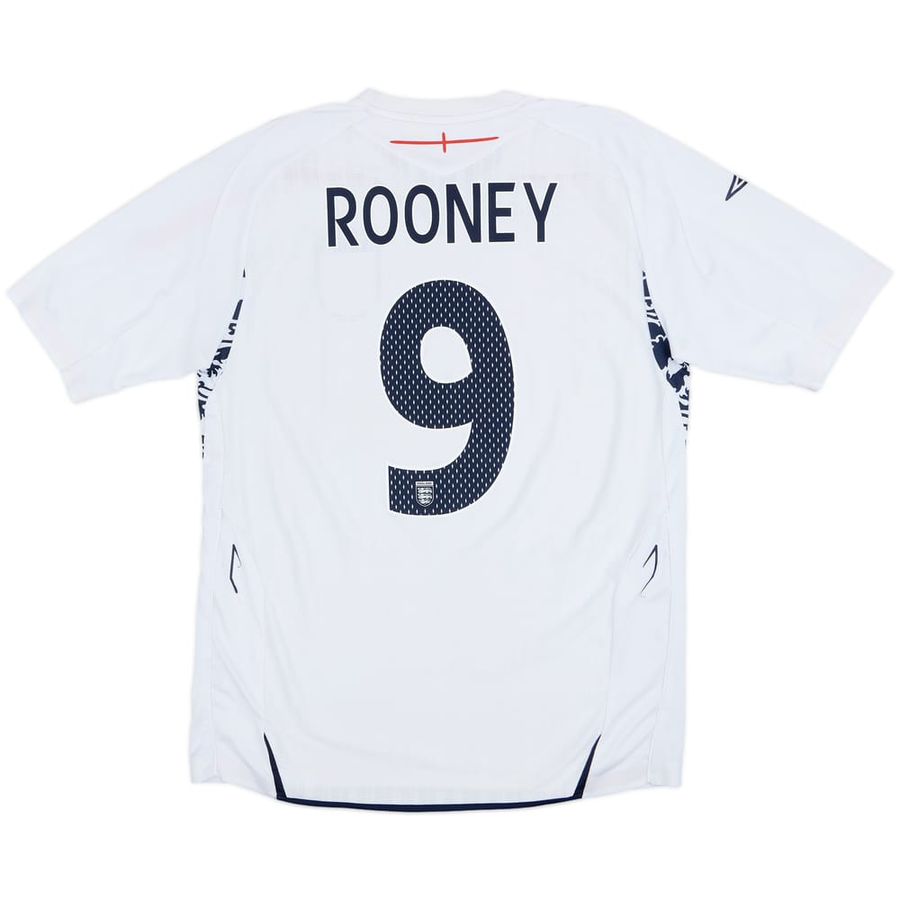 2007-09 England Home Shirt Rooney #9 - 6/10 - (L)