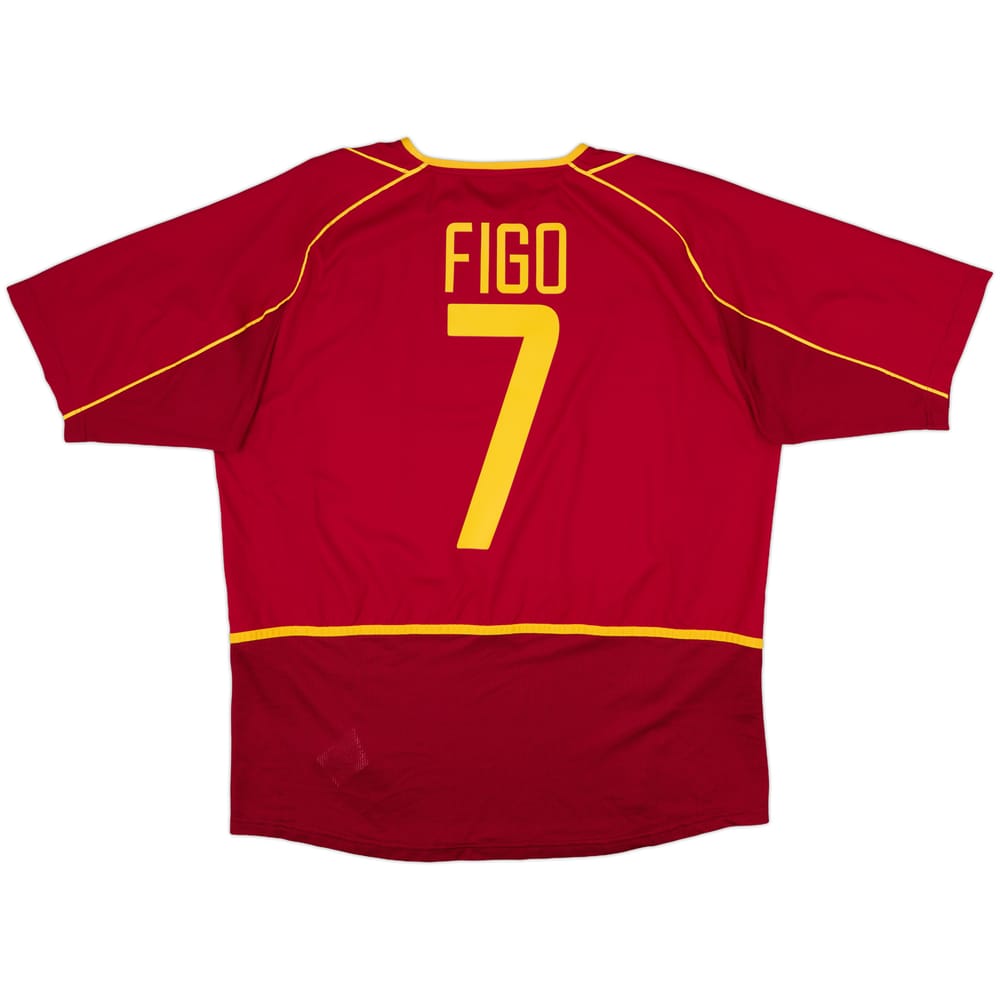 2002-04 Portugal Home Shirt Figo #7 - 9/10 - (XL)