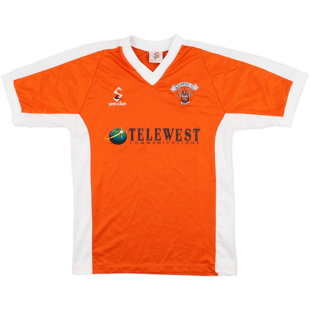 1999-01 Blackpool Home Shirt - 8/10 - (XL.Boys)