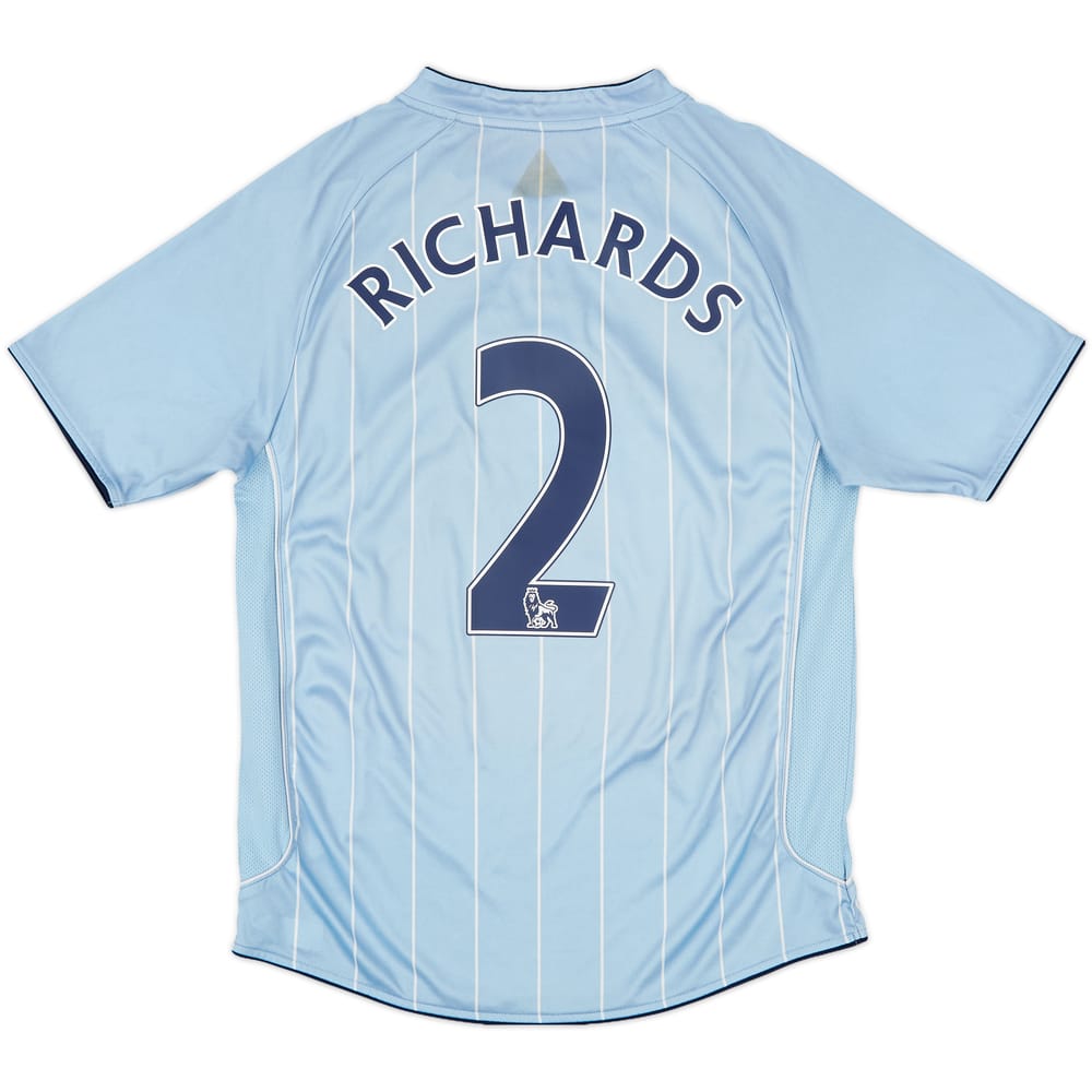 2007-08 Manchester City Home Shirt Richards #2 - 6/10 - (S)