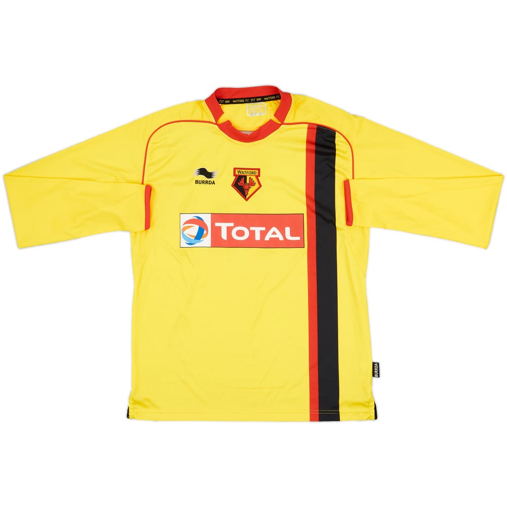2010-11 Watford Home L/S Shirt - 9/10 - (S)