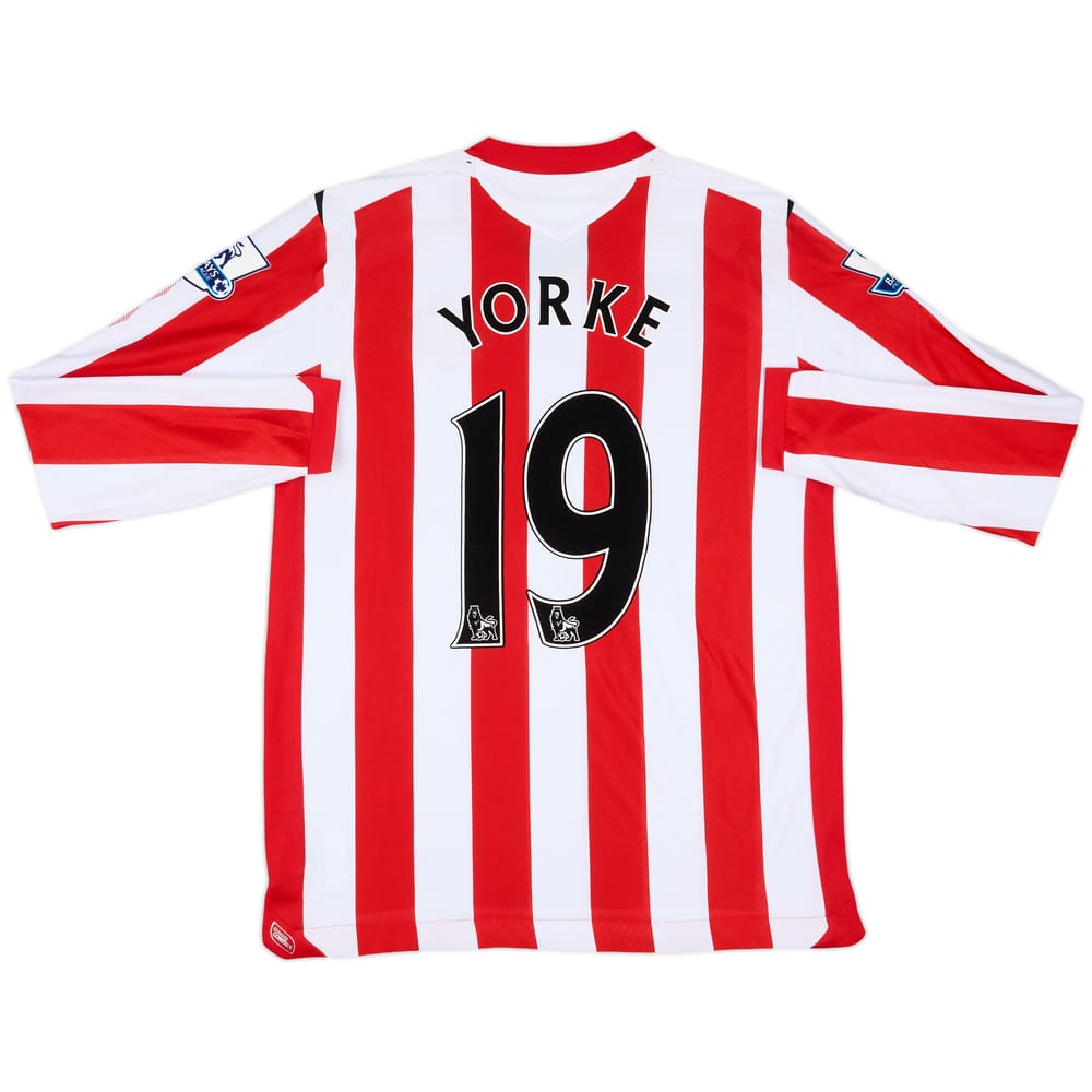 2008-09 Sunderland Match Issue Home L/S Shirt Yorke #19