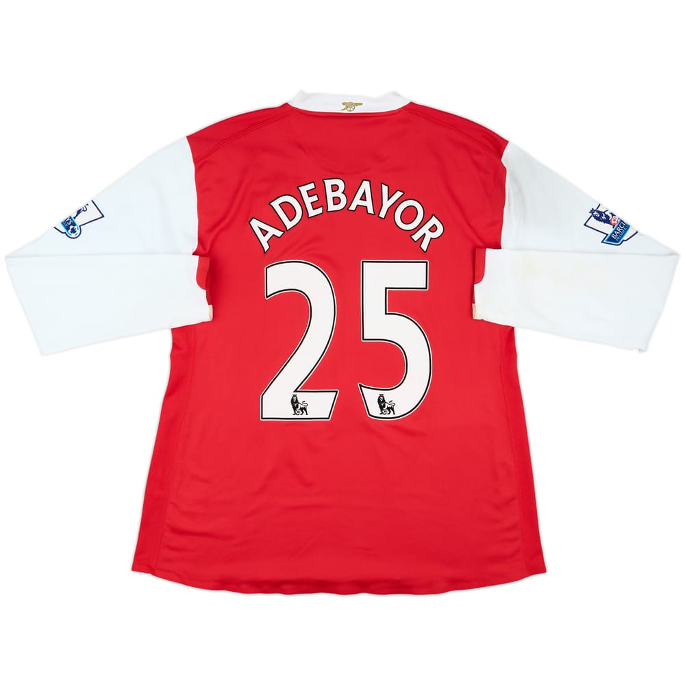 2006-08 Arsenal Match Issue Home L/S Shirt Adebayor #25