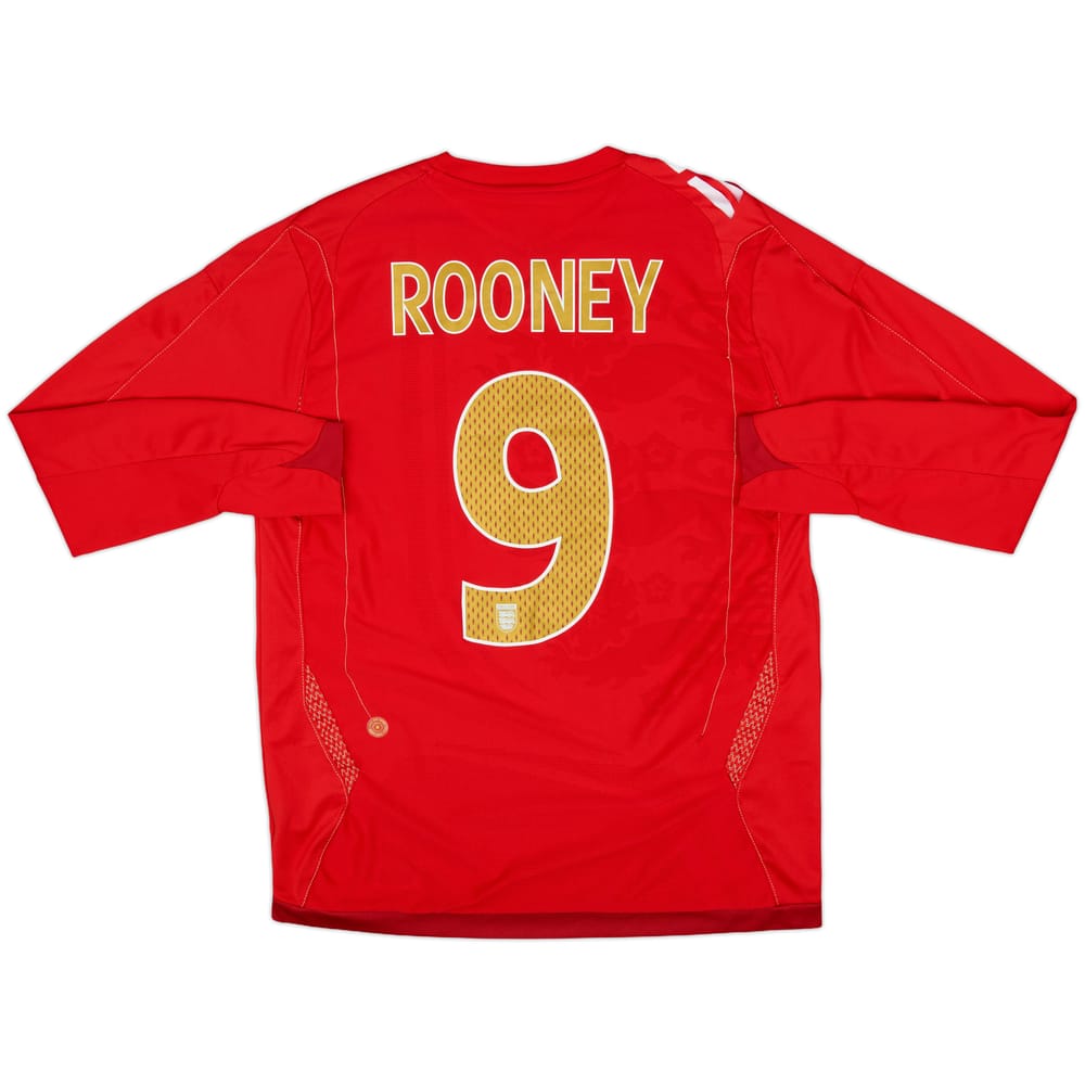 2006-08 England Away L/S Shirt Rooney #9 - 9/10 - (M)