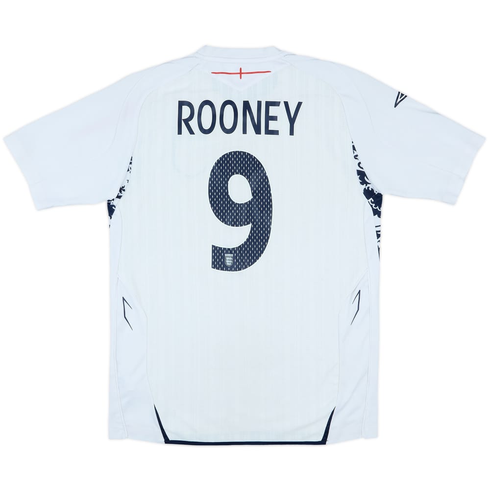 2007-09 England Home Shirt Rooney #9 - 7/10 - (M)